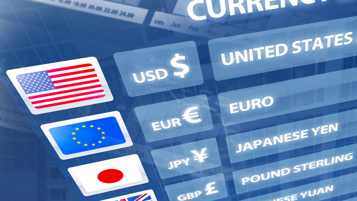 Currencies and financial charts